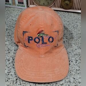 Vintage Ralph Lauren Polo Corduroy Fishing Graphic Hat
